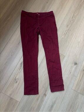 Dickies Women's Skinny Pants in Deep Burgundy